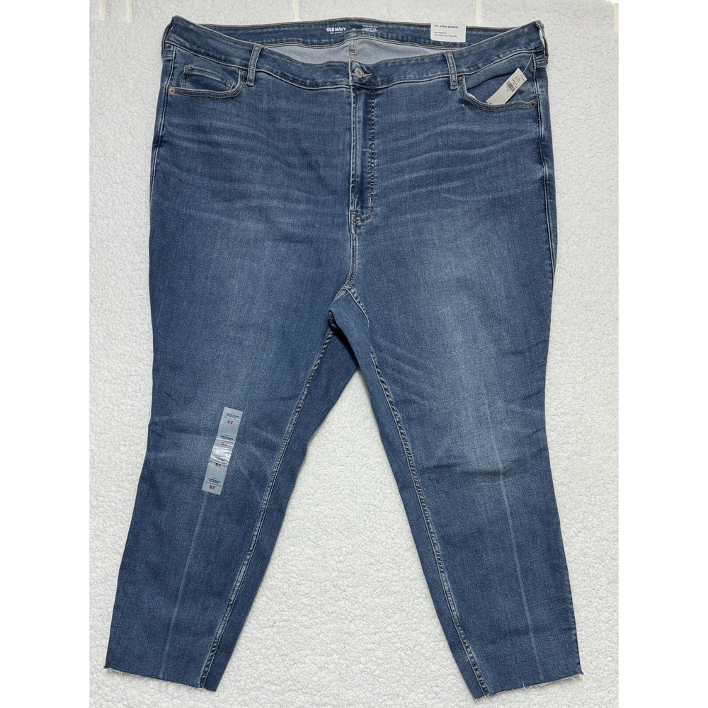 NEW Old Navy Extra High Rise Rockstar Super Skinny Stretch Jeans Womens Plus 28